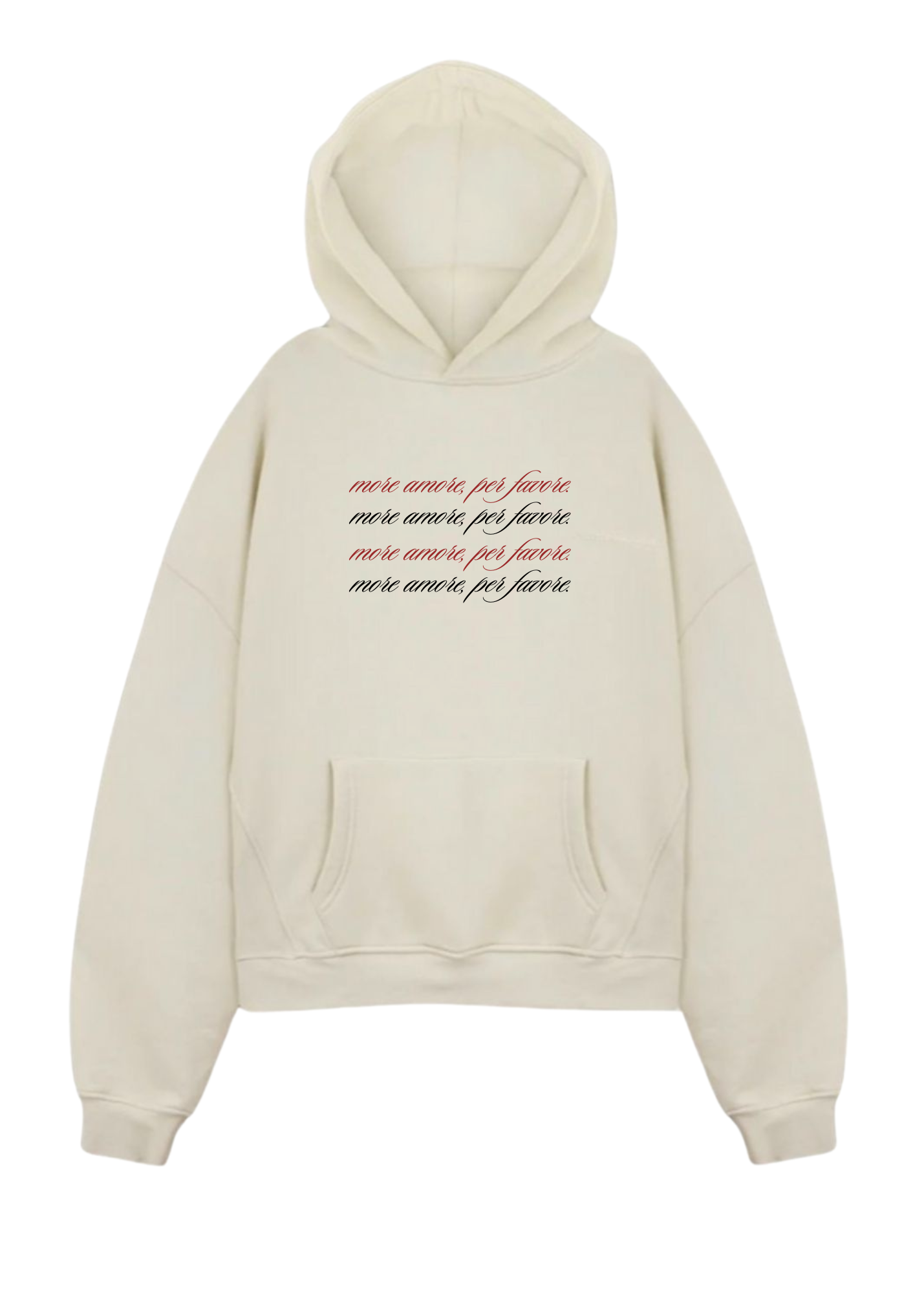 “More amore, per favor” hoodie