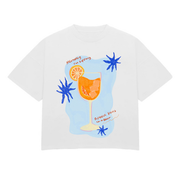 “Sipping Aperolli” Boxy T-shirt