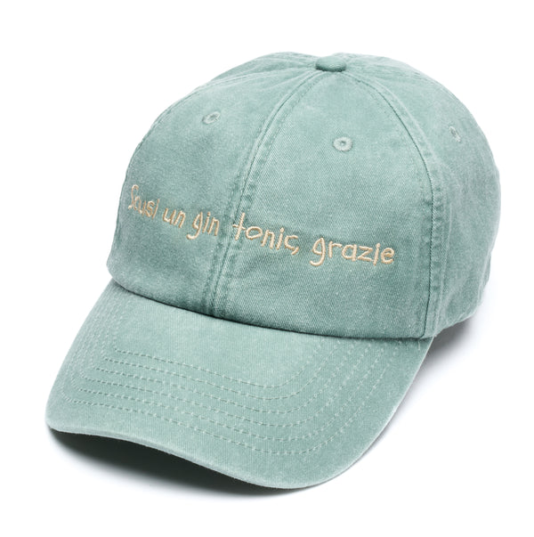 “Gin tonic, grazie” Aqua Vintage Washed Cap