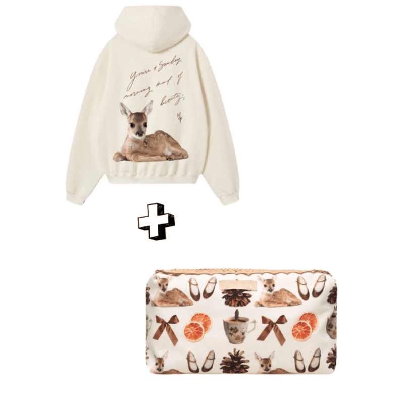 Doe Beauty Hoodie & Fall for me Pouch Value Set