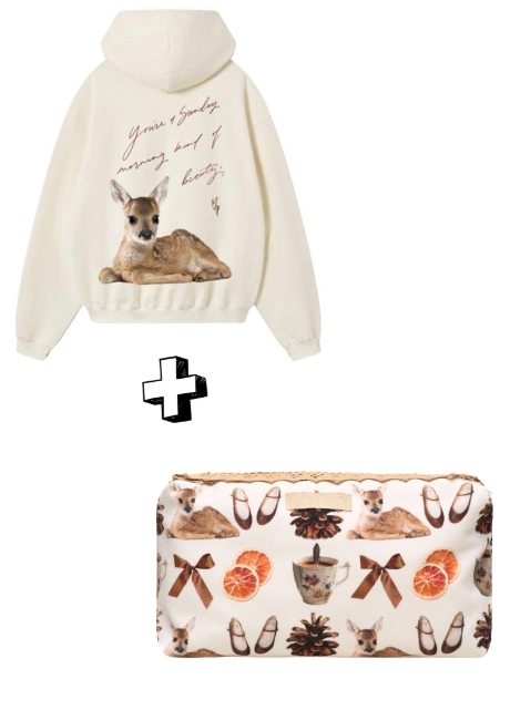 Doe Beauty Hoodie& Fall for me Pouch Value Set